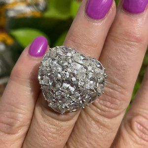 Vintage Sterling Silver Ring Heart 1990s